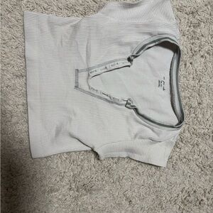 Urban Outfitters White Ribbed Crop Top